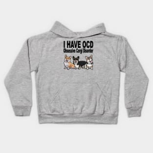 Obsessive Corgi Disorder OCD Dog Lover Kids Hoodie